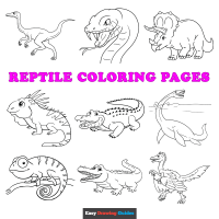 Free Reptile Coloring Pages for Kids - 27 Printable Sheets