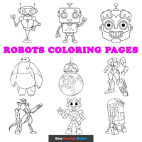 Free Robots Coloring Pages for Kids - 11 Printable Sheets