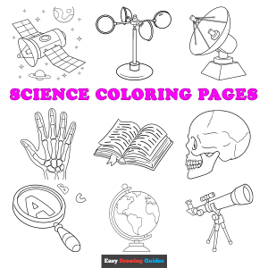 Free printable science coloring sheets - featured image