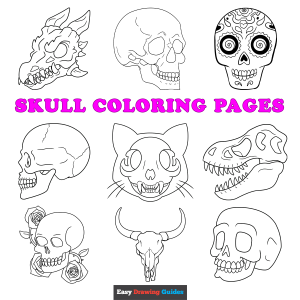 Free printable skull coloring sheets - featured image