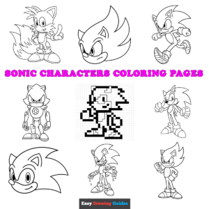 Free printable sonic characters coloring pages - Featured image