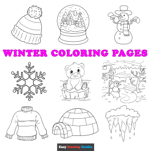 Free printable winter coloring sheets - featured image