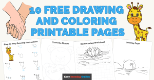 10 Free Drawing and Coloring Printable Pages