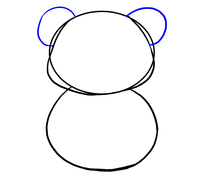 How to draw a cartoon panda Step: 4