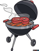How to Draw a Barbeque Grill