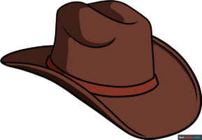 How to Draw a Cartoon Cowboy Hat