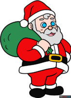 How to Draw a Cartoon Santa Claus