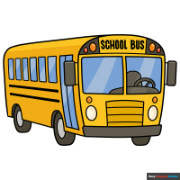 How to Draw a Cartoon School Bus