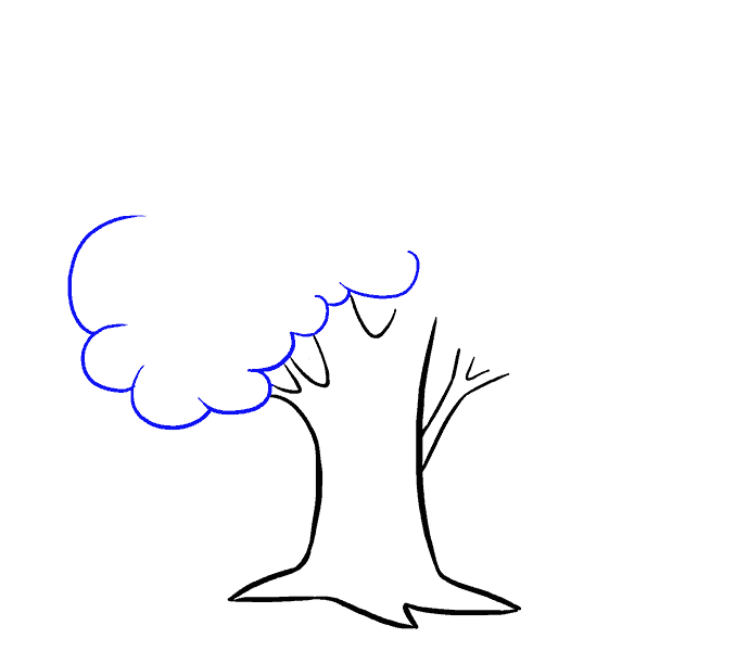 How to draw a cartoon tree Step: 6