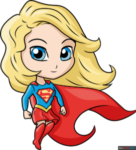How to draw a Chibi Supergirl - Featured image