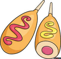 How to Draw a Corn Dog