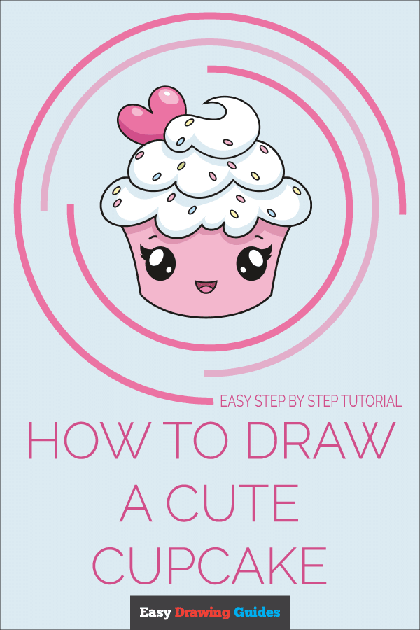 How to Draw a Cute Cupcake Pinterest Image