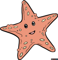 How to Draw a Cute Starfish