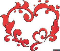 How to Draw a Fancy Heart