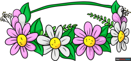 How to Draw a Flower Crown