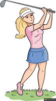 How to Draw a Golf Player