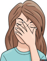 How to Draw a Hand Covering Face