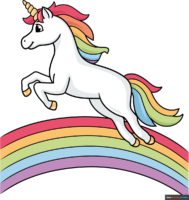 How to Draw a Jumping Unicorn
