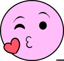 How to Draw a Kiss Emoji