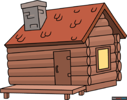 How to Draw a Log Cabin