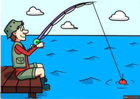 How to Draw a Man Fishing