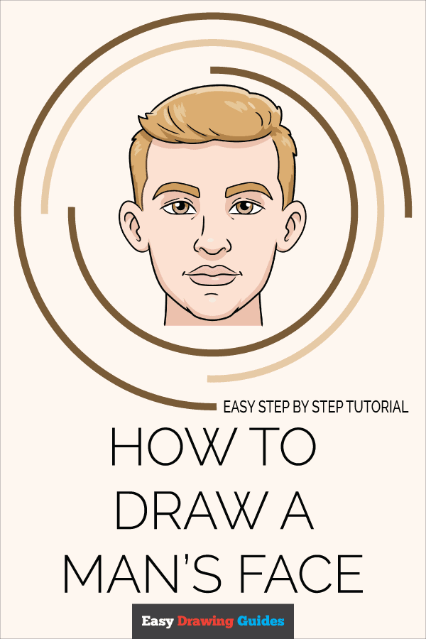 How to Draw a Man's Face: Pinterest image
