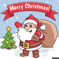 How to Draw a Merry Christmas Card