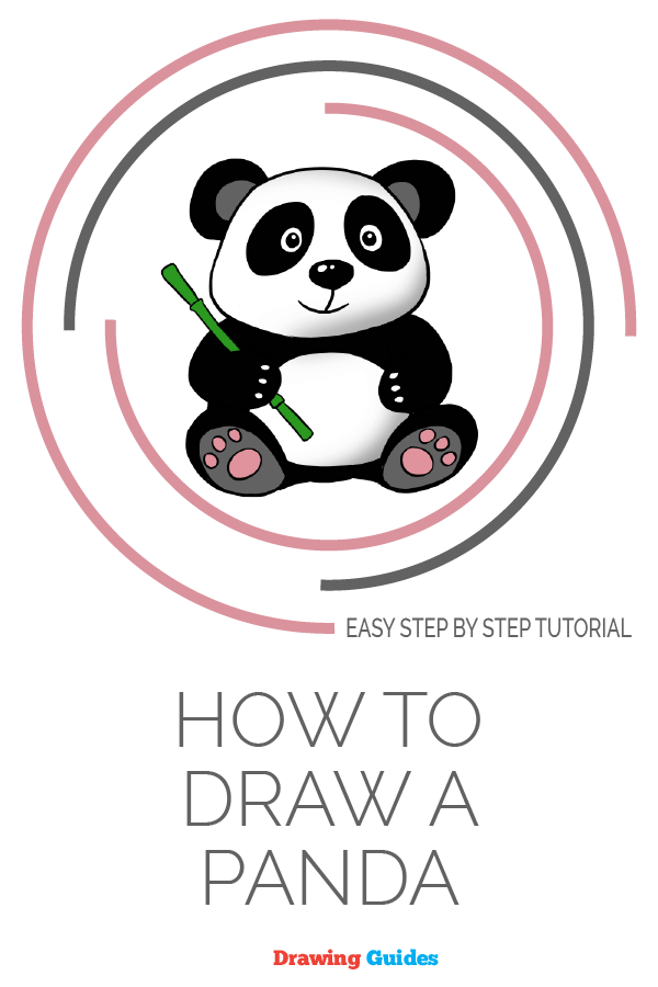 How to draw a panda- pinterest image