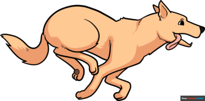 How to Draw a Running Dog