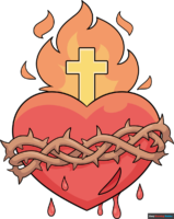 How to Draw a Sacred Heart