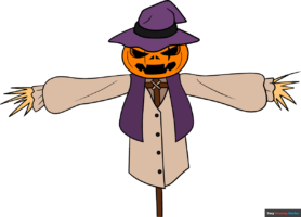 How to Draw a Scary Scarecrow