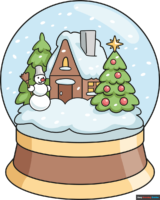 How to Draw a Snow Globe