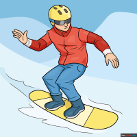 How to Draw a Snowboarder