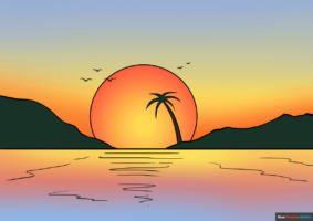How to Draw a Sunset