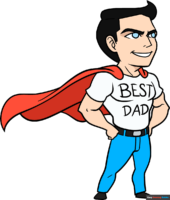 How to Draw a Super Dad Drawing