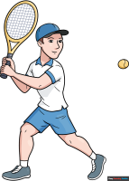 How to Draw a Tennis Player