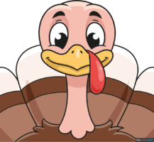 How to Draw a Turkey Face