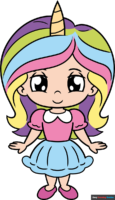 How to Draw a Unicorn Girl