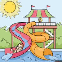 How to Draw a Water Slide