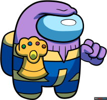 How to Draw an Among Us Thanos Imposter