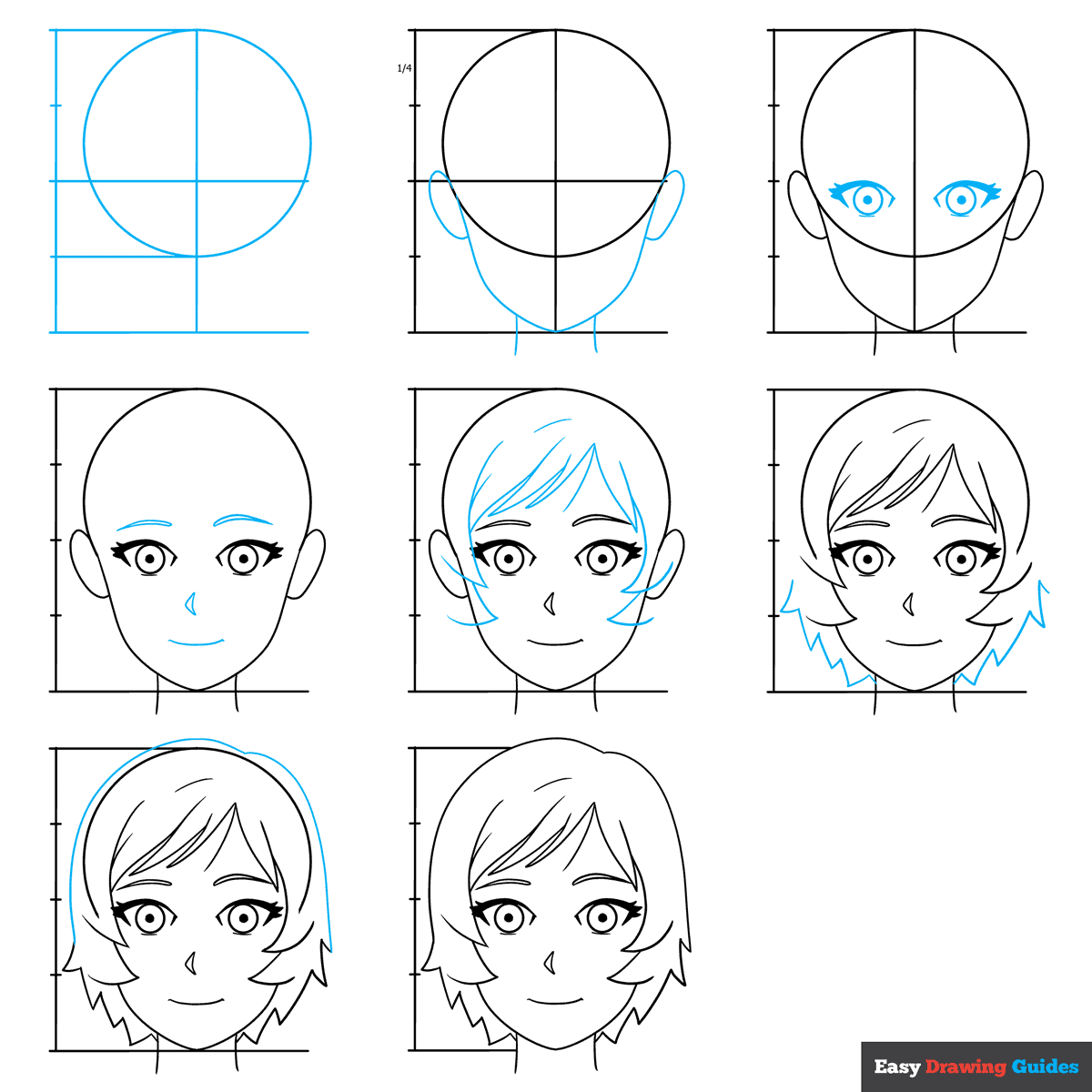 How to Draw an Anime Head and Face in Front View Featured Image