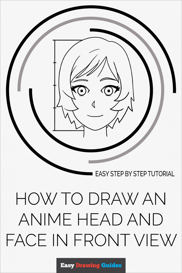 How to Draw an Anime Head and Face in Front View Pinterest Image