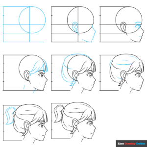 How to Draw an Anime Head and Face in Side View Featured Image