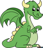 How to Draw an Easy Cartoon Dragon