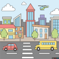 How to Draw an Easy City for Kids
