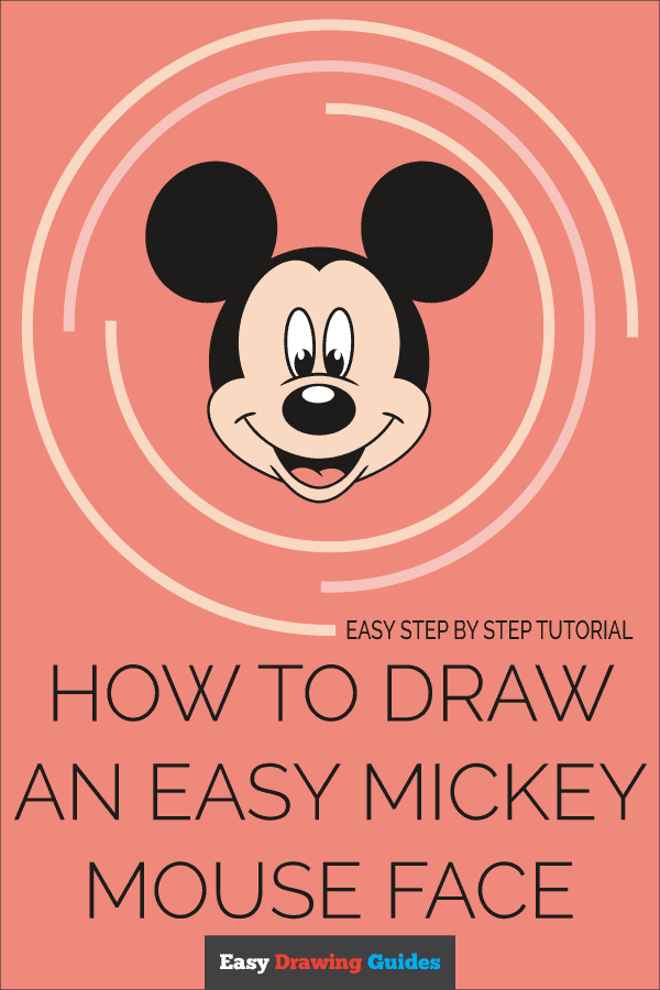 How to Draw an Easy Mickey Mouse Face Pinterest Image