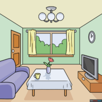 How to Draw an Easy Room in One-Point Perspective