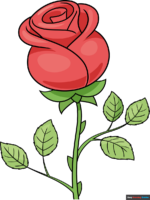 How to Draw an Easy Valentine's Day Rose