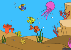 How to Draw an Underwater Scene
