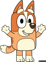 How to Draw Bingo from Bluey